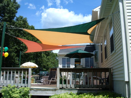Shade Sails Over Deck
