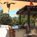 Shade Sails Over Patio