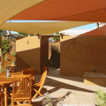 Shade Sails Over Patio