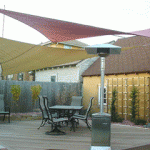 Shade Sails Over Patio