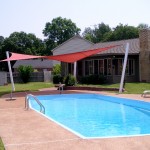 Shade Sails Over Pool