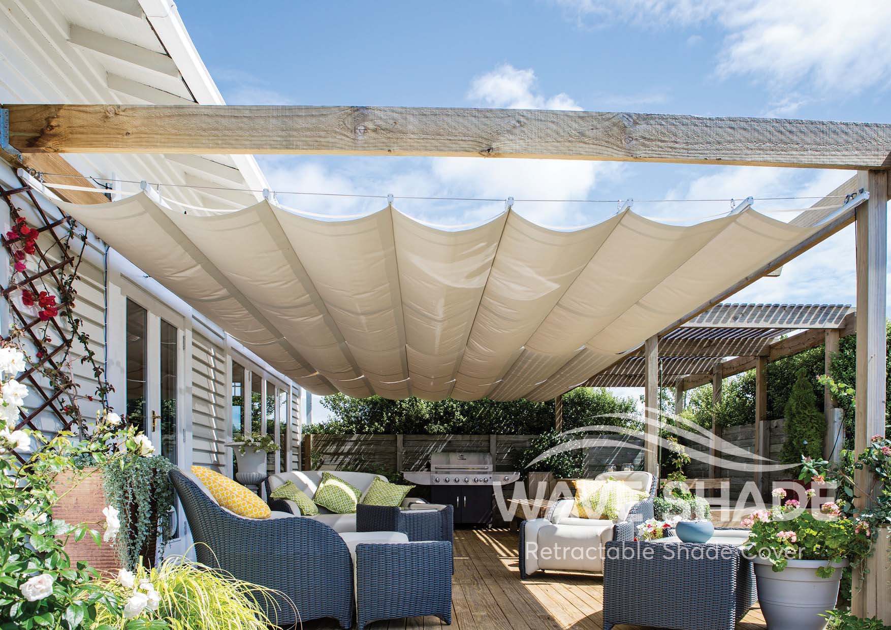 New Wave Shade Version 3 Retractable, Patio Cover Sails