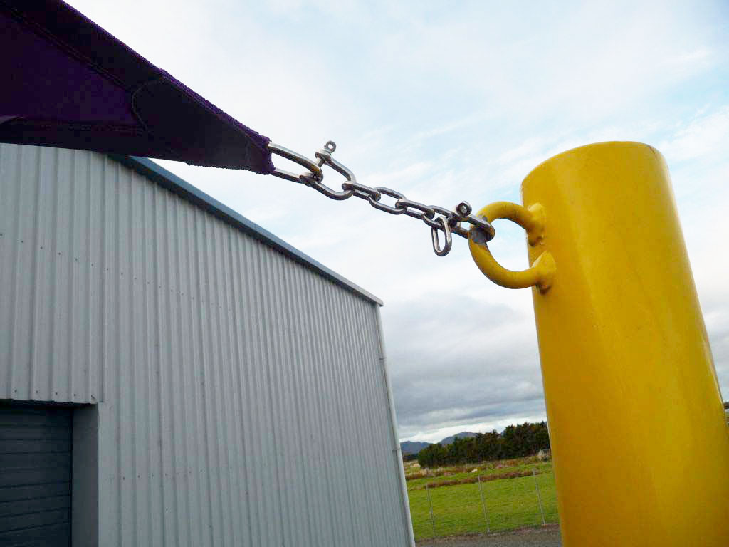 Webbed Corner Attachment on Shade Sail