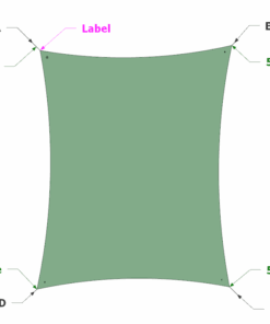 Custom Quad Bargain Sail - Shadetex 320 Forrest Green (Approx 16.5' x 20.5')